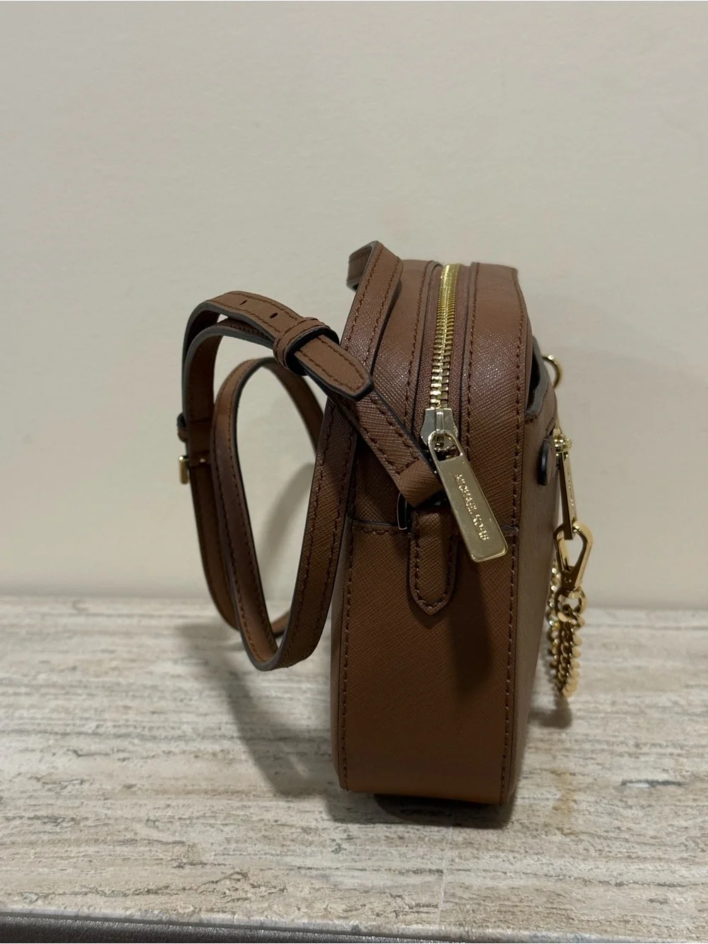 Michael Kors Jet Set Saffiano Leather Crossbody Bag